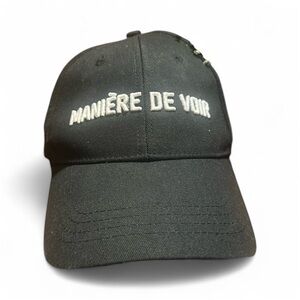 Vintage black maniere de voir baseball cap hat one size fits